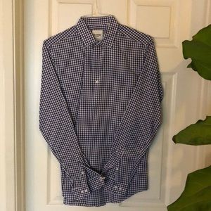 Ben Sherman Gingham 15.5 Slim Fit LS Button Down